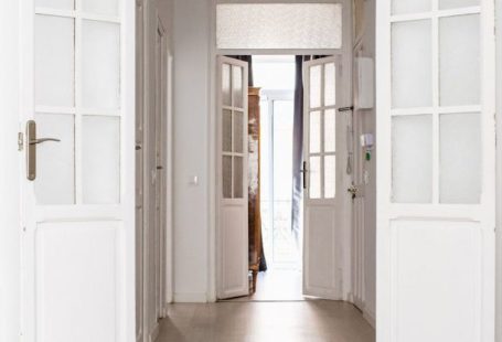 Carpet And Flooring Damage - Wide Open White Wooden Door