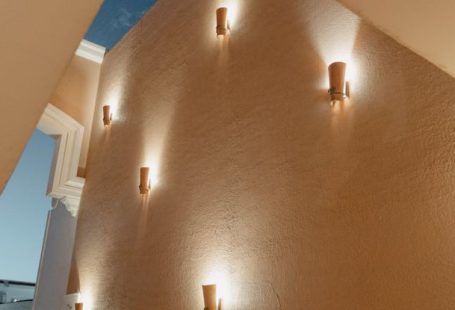 Lighting Fixtures - Sconces on Concrete Wall